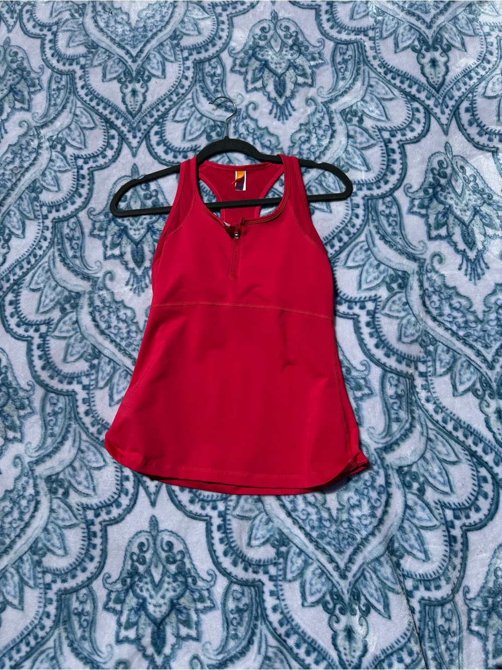 Lucy Pink Racerback Tank with Front Zip